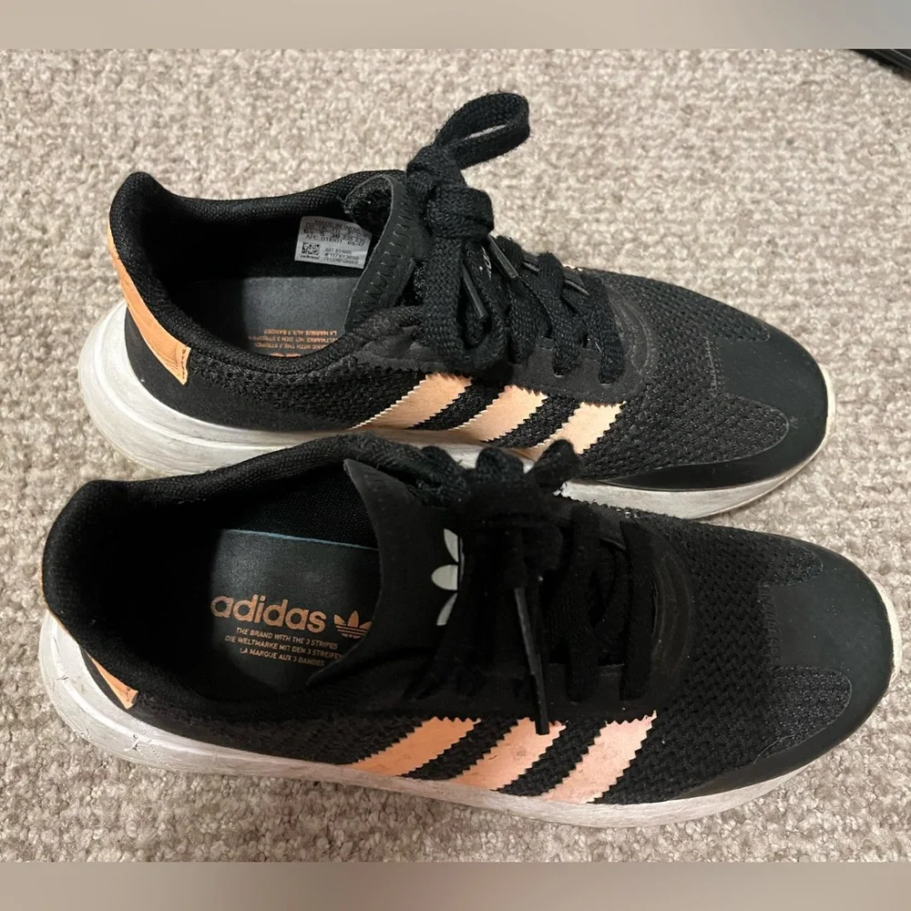 Adidas Originals Women's Running Shoes Sneakers Size 6.5 black / peach - Picture 4 of 4